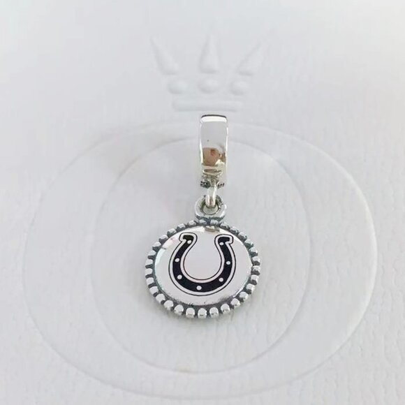 Pandora Sterling Silver NFL Football Indianapolis Colts Dangle Charm - Picture 1 of 4